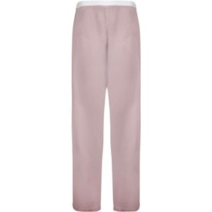 Maison Margiela, Doorschijnende broek met wijde pijpen Roze, Dames, Maat:M