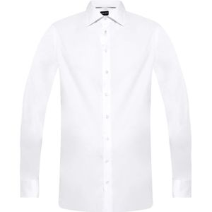 Giorgio Armani, Overhemden, Heren, Wit, XL, Katoen, Katoenen shirt