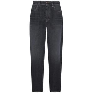 Brunello Cucinelli, Jeans, Dames, Zwart, 2Xs, Zwarte Jeans