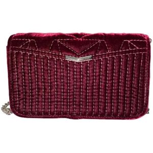 Jimmy Choo Pre-owned, Pre-owned, Dames, Rood, ONE Size, Pre-owned Velvet clutches