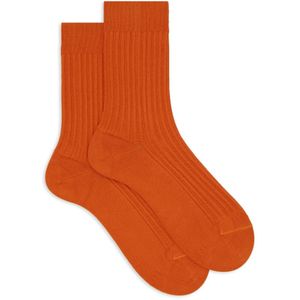 Gallo, Ondergoed, Heren, Oranje, S, Katoen, Italiaanse korte katoenen sokken