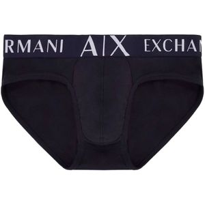 Armani Exchange, Ondergoed, Heren, Blauw, M, Katoen, Stretch katoenen slip - Blauw logo