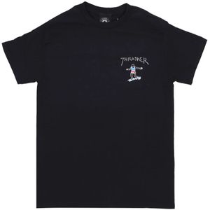 Thrasher, Zwart Gonz Mini Logo Tee Streetwear Zwart, Heren, Maat:M