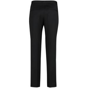 Jil Sander, Broeken, Dames, Zwart, M, Wol, Wollen cropped broek