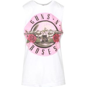 Aniye By, Wit Guns n' Roses Katoenen Tanktop Wit, Dames, Maat:M