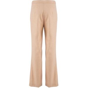 Nenette, Broeken, Dames, Beige, S, Wol, Rechte Pijp Wol Broek - Essential