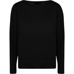 Gran Sasso, Zwarte Sailor Neck Sweater Zwart, Dames, Maat:S