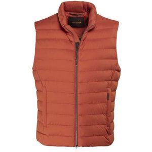 Moorer, Jassen, Heren, Oranje, 5Xl, Ganzendons Gewatteerd Vest Calaf-S3