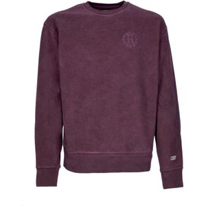 Huf, Sweatshirts & Hoodies, Heren, Rood, XL, Katoen, Galaxies Faded Crewneck Sweatshirt Wine