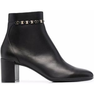 Salvatore Ferragamo, Enkellaarsjes Zwart, Dames, Maat:36 EU