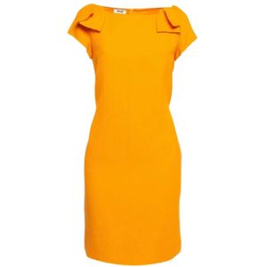 Moschino Pre-Owned, Pre-owned, Dames, Oranje, M, Pre-owned Cotton dresses