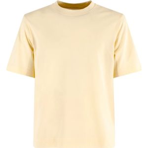 Circolo 1901, Gele Jersey T-Shirt Regular Fit Geel, Heren, Maat:M