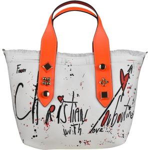 Christian Louboutin, Tassen, Dames, Wit, ONE Size, Frangibus Kleine Tote Tas