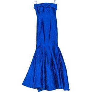 Carolina Herrera Pre-owned, Pre-owned, Dames, Blauw, S, Pre-owned Fabric dresses