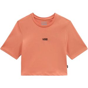Vans, Tops, Dames, Oranje, L, Stijlvolle Cropped T-Shirt