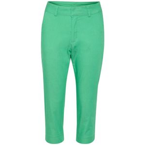 Kaffe, Broeken, Dames, Groen, M, Groene Capri Broek Gumdrop Stijl