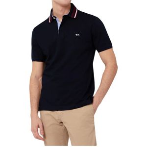 Harmont & Blaine, Blauwe Katoenen Polo Gebreide kleding Blauw, Heren, Maat:M