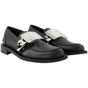 JW Anderson, Schoenen, Dames, Zwart, 38 EU, Leer, Leather flats