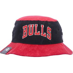 New Era, Accessoires, unisex, Veelkleurig, M, Katoen, Chicago Bulls Bucket Hat Zwart