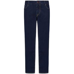 Hand Picked, Jeans, Heren, Blauw, W34, Katoen, Slim Fit Blauwe Jeans