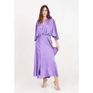 Simona Corsellini, Kleedjes, Dames, Paars, S, Polyester, Maxi Kleedjes