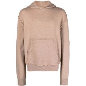 Maison Margiela, Sweatshirts & Hoodies, Dames, Bruin, S, Wol, Stijlvolle Sweaters