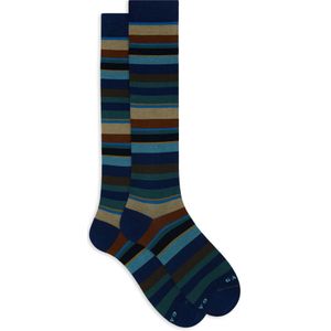 Gallo, Ondergoed, Dames, Veelkleurig, S, Katoen, Italiaanse ultralichte lange sokken veelkleurig