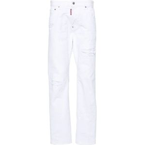 Dsquared2, Jeans, Heren, Wit, S, Denim, 5-Pocket Jeans in Stone Washed