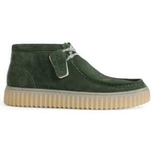 Clarks, Schoenen, Heren, Groen, 41 EU, Suède, Suede Herenschoenen Herfst/Winter Collectie