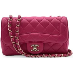 Chanel Vintage, Pre-owned, Dames, Roze, ONE Size, Leer, Pre-owned Leather chanel-bags