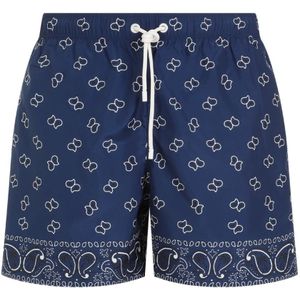 Palm Angels, Badkleding, Heren, Blauw, M, Polyester, Paisley Zwemshorts Navy Blue