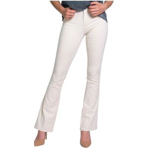 Only, Jeans, Dames, Wit, XL L30, Katoen, Bootcut Jeans Lente/Zomer Collectie