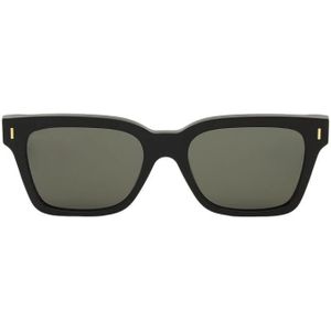 Retrosuperfuture, Zonnebril met vierkant montuur en Zeiss lenzen Zwart, unisex, Maat:ONE Size