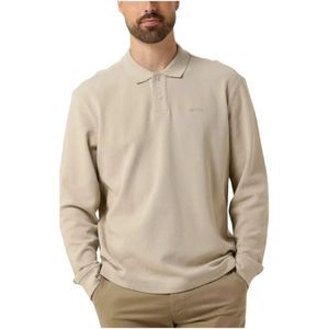 Hugo Boss, Tops, Heren, Beige, S, Beige Polo Patempesto Long Trendy