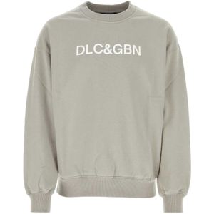 Dolce & Gabbana, Sweatshirts & Hoodies, Heren, Grijs, L, Katoen, Sweatshirts
