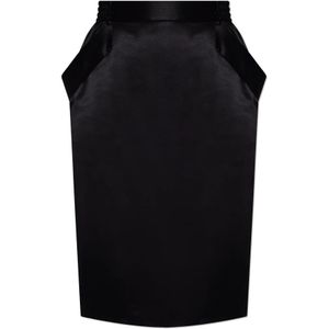 Saint Laurent, Rokken, Dames, Zwart, L, Zijden rok