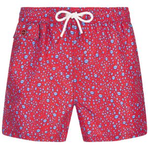 Kiton, Rode zwembroek met waterdruppel patroon Rood, Heren, Maat:XL