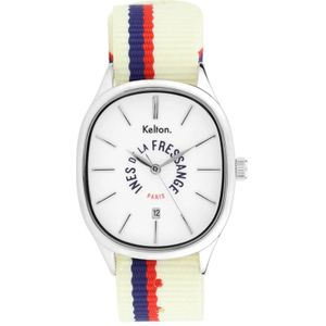 Ines De La Fressange Paris, Accessoires, Dames, Wit, ONE Size, Sportieve Colorama Roestvrijstalen Horloge
