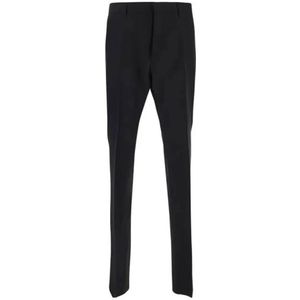 Dsquared2, Broeken, Heren, Zwart, M, Wol, Slim-Fit Wol-Zijde Broek