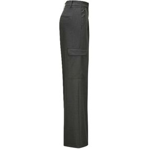 Cambio, Broeken, Dames, Grijs, L, Polyester, Pleat Cargo Broek