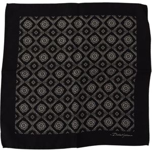 Dolce & Gabbana, Accessoires, Heren, Veelkleurig, ONE Size, Zijden Geometrisch Patroon Vierkante Sjaal