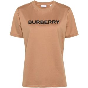 Burberry, Tops, Dames, Bruin, L, Katoen, T-Shirts