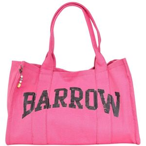 Barrow, Tassen, Dames, Roze, ONE Size, Fuchsia Canvas Tote Bag Woman