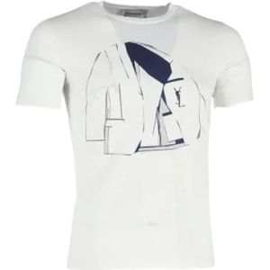 Yves Saint Laurent Vintage, Pre-owned, Dames, Wit, S, Katoen, Pre-owned Cotton tops