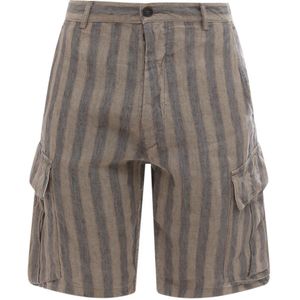 Original Vintage, Korte broeken, Heren, Groen, XL, Linnen, Casual Shorts