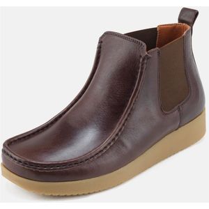 Nature Footwear, Schoenen, Dames, Bruin, 41 EU, Leer, Ester Leather Laarzen - Coffee