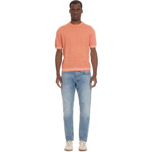 Gran Sasso, Truien, Heren, Oranje, L, Linnen, Round-neck Truien