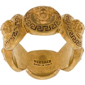 Versace, Gouden Medusa Munt Messing Armband Geel, Dames, Maat:S