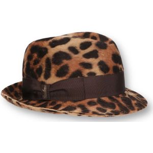 Borsalino, Accessoires, Dames, Bruin, S, Melousine Trilby Hoed