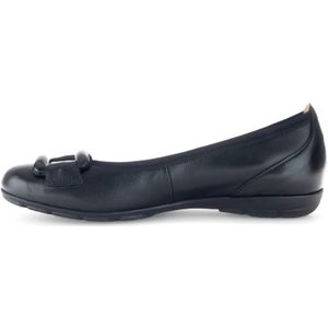 Gabor, Schoenen, Dames, Zwart, 40 EU, Zwarte Leren Ballet Flats